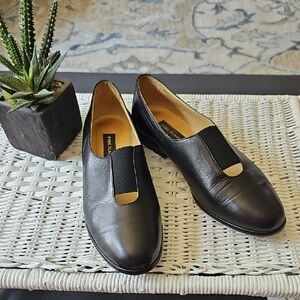 Vintage Pink Flamingo Ballet Style Flats Shoes Womens 39 Almond Toe Leather EUC